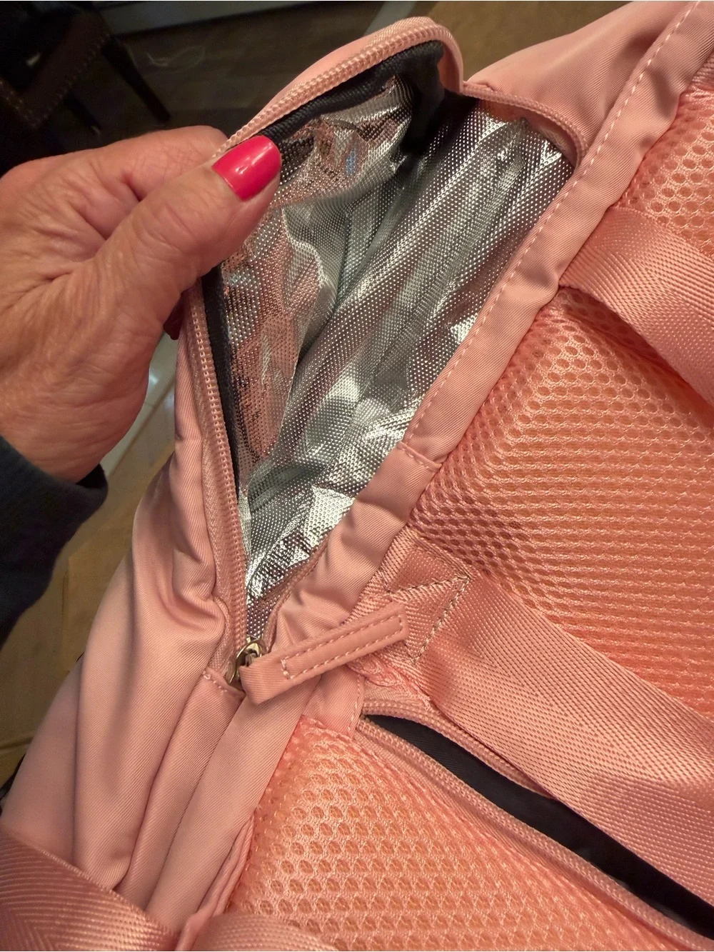 Large Pink Diaper Bag Backpack USB Charging Port Insulated Bottle Pocket Travel